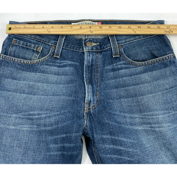 Levis 514 Jeans Mens 33 x 29.5 Slim Straight Dark Wash Denim Mid Rise - Picture 6 of 13